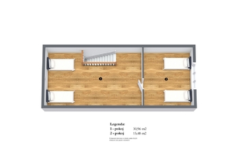 Půdorys - patro - Prodej ubytovacího zařízení 88 m², Rudník