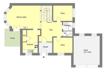 Orientační půdorys - Prodej domu 230 m², Mukařov
