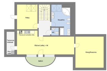Orientační půdorys - Prodej domu 230 m², Mukařov