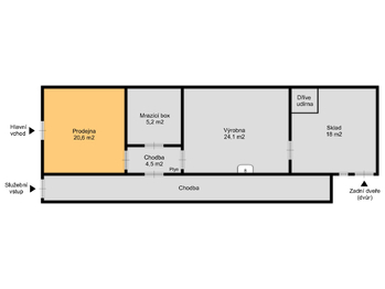 Pronájem jiných prostor 70 m², Louny