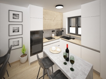Kuchyně a obývací pokoj - Prodej domu 132 m², Vlasatice