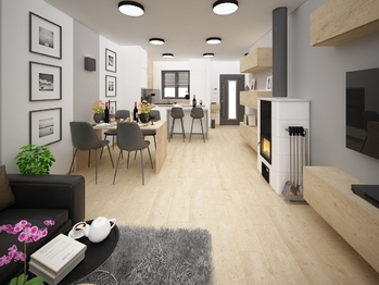 Kuchyně a obývací pokoj - Prodej domu 132 m², Vlasatice