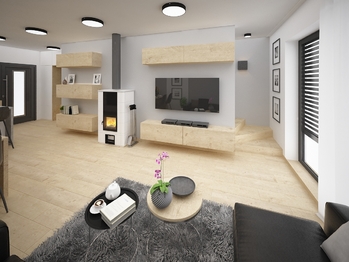 Kuchyně a obývací pokoj - Prodej domu 132 m², Vlasatice