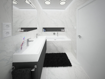 Koupelna s vanou - Prodej domu 132 m², Vlasatice