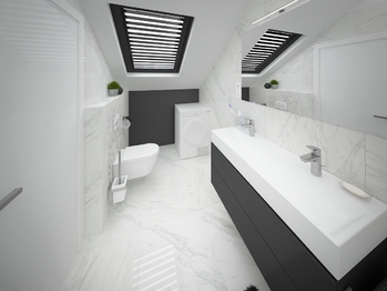 Koupelna s vanou - Prodej domu 132 m², Vlasatice