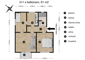 Pronájem bytu 3+1 v osobním vlastnictví 61 m², Ústí nad Labem