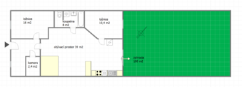 plánek - Prodej bytu 3+kk v osobním vlastnictví 84 m², Praha 10 - Lipany