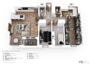 Prodej bytu 4+kk v osobním vlastnictví 84 m², Praha 10 - Uhříněves