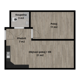 Pronájem bytu 2+kk v osobním vlastnictví 42 m², Kladno