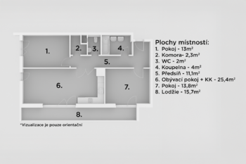 Pronájem bytu 3+kk v osobním vlastnictví 94 m², Praha 4 - Háje