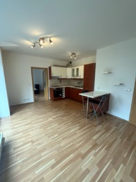 Obývací pokoj s kuchyní - Pronájem bytu 2+kk v osobním vlastnictví 71 m², Praha 4 - Modřany