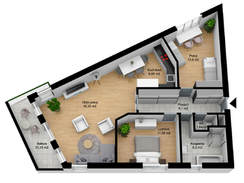 Pronájem bytu 3+kk v osobním vlastnictví 95 m², Praha 5 - Smíchov