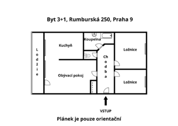 Prodej bytu 3+1 v osobním vlastnictví 62 m², Praha 9 - Střížkov