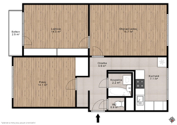 Prodej bytu 3+1 v osobním vlastnictví 65 m², Praha 6 - Břevnov