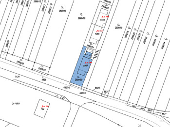 snímek z katastrální mapy - Prodej domu 151 m², Lysice
