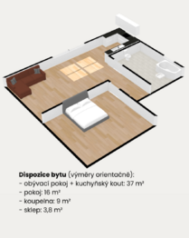 Prodej bytu 2+kk v osobním vlastnictví 62 m², Opatovice nad Labem