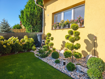 Zahrada před domem.  - Prodej domu 128 m², Nová Ves
