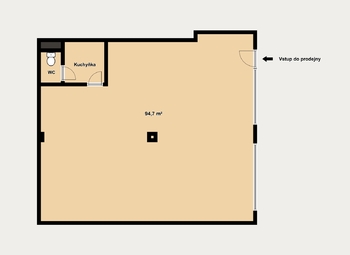 Prodej obchodních prostor 95 m², Brno