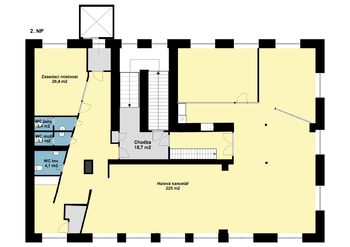 2.NP - Pronájem kancelářských prostor 563 m², Plzeň