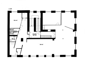 2.NP - Pronájem kancelářských prostor 563 m², Plzeň