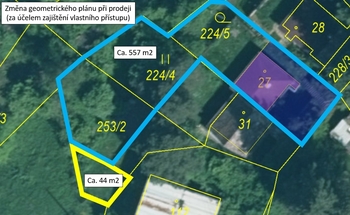 Geometrický plán - Prodej chaty / chalupy 40 m², Vojníkov