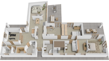 3D půdorys - Prodej domu 165 m², Valtice