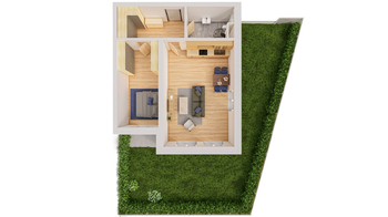 Prodej bytu 2+kk v osobním vlastnictví 66 m², Ševětín