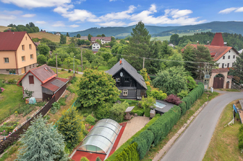 dům a zahrada shora - Prodej chaty / chalupy 160 m², Sobkovice