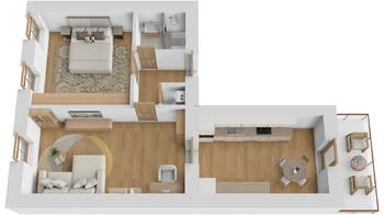 Prodej bytu 2+1 v osobním vlastnictví 62 m², Praha 8 - Karlín