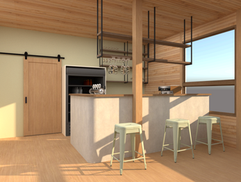 vizualizace baru na horní terase po rekonstrukci - Pronájem restaurace 400 m², Malá Skála