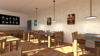 vizualizace sálu v přízemí po rekonstrukci - Pronájem restaurace 400 m², Malá Skála
