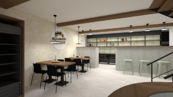 vizualizace baru v přízemí po rekonstrukci - Pronájem restaurace 400 m², Malá Skála