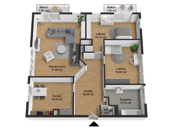 Prodej bytu 3+1 v osobním vlastnictví 144 m², Praha 6 - Veleslavín