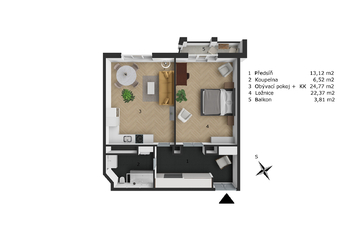 Pronájem bytu 2+kk v osobním vlastnictví 76 m², Praha 6 - Bubeneč