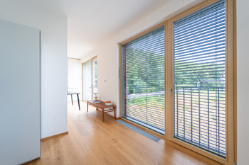 Pohled z ložnice - Pronájem bytu 1+kk v osobním vlastnictví 41 m², Praha 6 - Dejvice