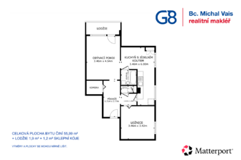 Prodej bytu 2+1 v družstevním vlastnictví 56 m², Ústí nad Labem