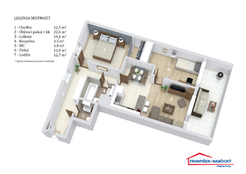 Prodej bytu 3+kk v osobním vlastnictví 82 m², Praha 4 - Modřany