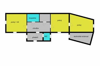 orientační půdorys - Prodej domu 73 m², Zásmuky
