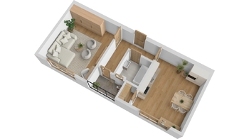 Pronájem bytu 2+kk v osobním vlastnictví 48 m², Ústí nad Labem