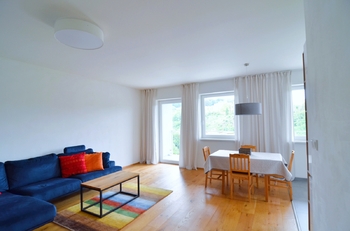 obývací pokoj s kuchyňským koutem  - Prodej bytu 3+kk v osobním vlastnictví 126 m², Český Krumlov