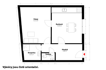 Pronájem bytu 2+kk v osobním vlastnictví 55 m², Domažlice