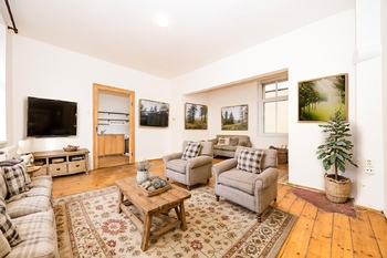 Vizualizace obývací pokoje - Pronájem bytu 1+1 v osobním vlastnictví 51 m², Teplice