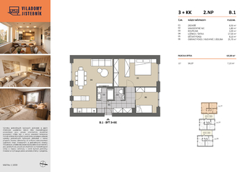 Prodej bytu 3+kk v osobním vlastnictví 68 m², Jistebník