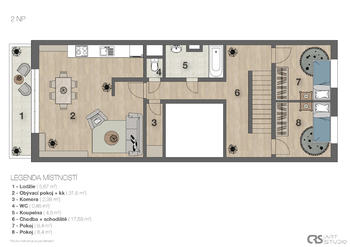 Prodej bytu 4+kk v osobním vlastnictví 114 m², Praha 5 - Stodůlky
