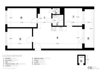 Prodej bytu 4+kk v osobním vlastnictví 72 m², Kladno