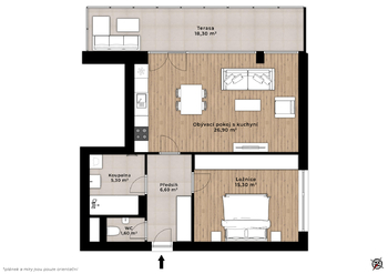 Prodej bytu 2+kk v osobním vlastnictví 57 m², Mníšek pod Brdy