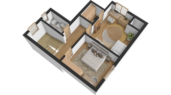 Půdorys 2.NP - Prodej domu 132 m², Hradec Králové