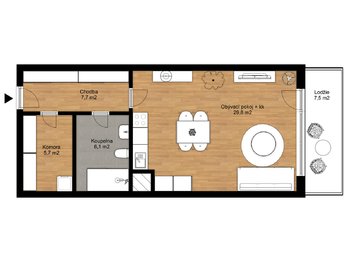 Pronájem bytu 1+kk v osobním vlastnictví 59 m², Plzeň