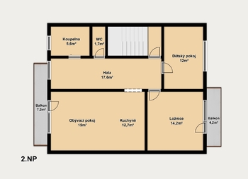 Pronájem bytu 3+kk v osobním vlastnictví 76 m², Kyjov