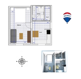 Pronájem bytu 1+1 v osobním vlastnictví 36 m², České Budějovice